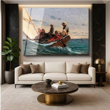 Limitless Design Winslow Homer Yelkenli Tekne Deniz Resmi Cam Tablo Dijital Baskı Duvar Tablosu Dekor Tablo