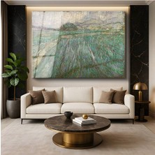 Limitless Design Vincent Van Gogh Yağmurlu Doğa Manzarası Cam Tablo Dijital Baskı Duvar Tablosu Dekor Tablo