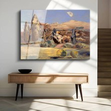 Limitless Design William Turner Ay Işığı Kırsal Manzara Cam Tablo Dijital Baskı Duvar Tablosu Dekor Tablo