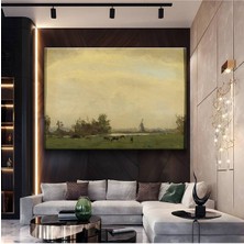 Limitless Design Willem Roelofs Hollanda Kırsal Peyzaj Manzarası Kanvas Tablo Sanat Tablosu Klasik Ressam Tablosu