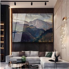 Limitless Design Paul Cézanne Dağ Peyzaj Dijital Baskı Duvarı Cam Tablo Dijital Baskı Duvar Tablosu Dekor Tablo