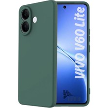 HANPORIUM Vivo V60 Lite Uyumlu Silikon Kılıf - Pastel Renk Tonu Kamera Korumalı Esnek Kapak - Yeşil