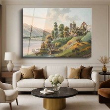 Limitless Design Franz Niklaus König Göl Kenarı Şato Mimari Resmi Cam Tablo Dijital Baskı Duvar Tablosu Dekor Tablo
