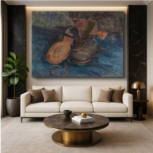 Limitless Design Vincent Van Gogh Bir Çift Ayakkabı Günlük Eşya Resmi Kanvas Tablo Klasik Ressam Tablosu