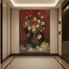 Limitless Design Vincent Van Gogh Vazo Karanfil Çiçekleri Kanvas Tablo Sanat Tablosu Klasik Ressam Tablosu
