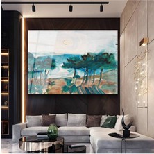Limitless Design Joaquín Sorolla Akdeniz Kıyısı Peyzaj Resmi Cam Tablo Dijital Baskı Duvar Tablosu Dekor Tablo