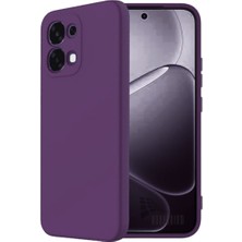HANPORIUM Oppo A6 Pro Uyumlu Silikon Kılıf - Pastel Renk Tonu Kamera Korumalı Esnek Kapak - Mor