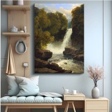 Limitless Design Albert Bierstadt Şelale Doğa Manzarası Kanvas Tablo Sanat Tablosu Klasik Ressam Tablosu