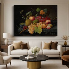 Limitless Design Severin Roesen Meyveler Kelebek Natürmort Kompozisyonu Kanvas Tablo Klasik Ressam Tablosu