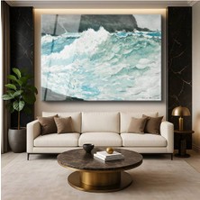 Limitless Design Winslow Homer Shore And Surf Sahil Dalgalar Deniz Cam Tablo Dijital Baskı Duvar Tablosu