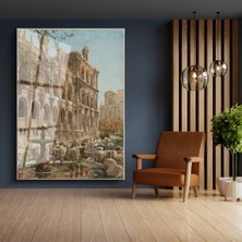 Limitless Design Richard Parkes Bonington Roma Harabeleri Tarihi Cam Tablo Dijital Baskı Duvar Tablosu Dekor Tablo