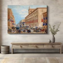 Limitless Design Ippolito Caffi Venedik Karnavalı Şenlik Manzarası Kanvas Tablo Klasik Ressam Tablosu