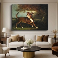 Limitless Design George Stubbs Manzarada Köpek Portresi Hayvan Resmi Kanvas Tablo Klasik Ressam Tablosu