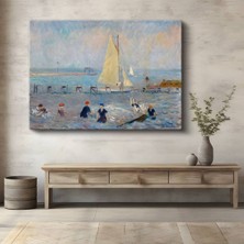 Limitless Design William Glackens Plaj Yüzenler Deniz Manzarası Kanvas Tablo Sanat Tablosu Klasik Ressam Tablosu