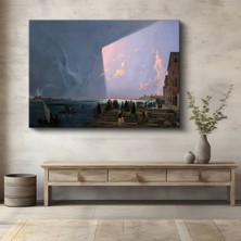 Limitless Design Ippolito Caffi Venedik Lagünü Su Manzarası Kanvas Tablo Sanat Tablosu Klasik Ressam Tablosu
