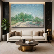 Limitless Design Vincent Van Gogh Ağaçlı Yol Figür Kırsal Manzara Kanvas Tablo Sanat Tablosu Klasik Ressam Tablosu