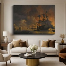 Limitless Design Joseph Mallord William Turner Deniz Savaşı Tarihi Resmi Kanvas Tablo Klasik Ressam Tablosu