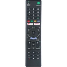 SONY KD49XE7077 Televizyon Için Uyumlu Netflix Youtube Tuşlu Tv LED LCD Uzaktan Kumanda