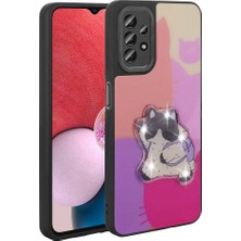 Subutu Galaxy A13 4g Kılıf Parlayan Kabartmalı Ikonik Figürlü Sbt Amas Silikon Kapak-Mor