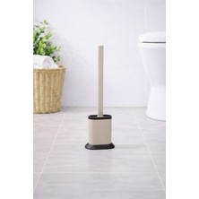 Sas Haus Silikon Tuvalet Fırçası Pratik Silikon Wc Klozet Fırçası Bej S-210
