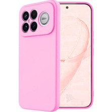 HANPORIUM Poco F8 Ultra Uyumlu Silikon Kılıf - Pastel Renk Tonu Kamera Korumalı Esnek Kapak - Pembe
