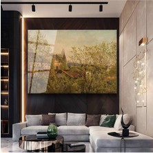 Limitless Design Camille Pissarro Bahar Mevsimi Doğa Manzarası Cam Tablo Dijital Baskı Duvar Tablosu