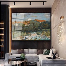 Limitless Design Henri Martin Kır Bahçesi Peyzaj Manzarası Cam Tablo Dijital Baskı Duvar Tablosu Dekor Tablo