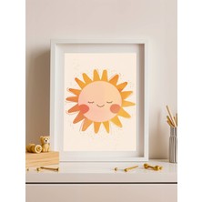 Fuart.Co Güneşin Günaydını Dijital Baskı Çocuk Odası Posteri (Çerçevesiz) COFU