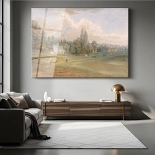 Limitless Design John Constable Kırsal Peyzaj Doğa Manzarası Cam Tablo Dijital Baskı Duvar Tablosu Dekor Tablo