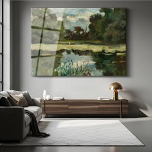 Limitless Design Edward Mitchell Bannister Gölet Su Manzarası Cam Tablo Dijital Baskı Duvar Tablosu Dekor Tablo