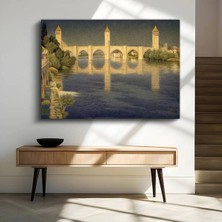 Limitless Design Henri Rousseau Pont Valentré Tarihi Köprüsü Kanvas Tablo Sanat Tablosu Klasik Ressam Tablosu