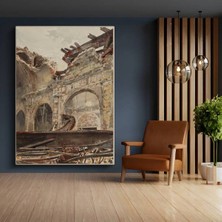 Limitless Design Richard Parkes Bonington Yıkılan Saray Harabe Kanvas Tablo Sanat Tablosu Klasik Ressam Tablosu