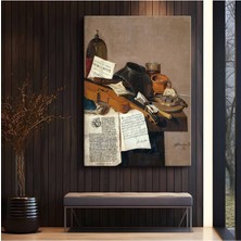 Limitless Design Pieter Claesz Müzik Aleti Natürmort Kanvas Tablo Sanat Tablosu Klasik Ressam Tablosu