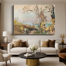 Limitless Design Paul Signac Nehir Kıyısı Eskiz Peyzaj Resmi Kanvas Tablo Sanat Tablosu Klasik Ressam Tablosu