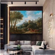 Limitless Design Claude Lorrain Pastoral Kırsal Manzara Kanvas Tablo Sanat Tablosu Klasik Ressam Tablosu