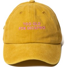 Nome Studio Nakışlı Şapka Mor Too Old For Dicaprio Yıkamalı Kumaşlı ve Yazı Nakışlı Şapka Pamuklu Siperlikli Ayarlı Şapka Günlük Tarz