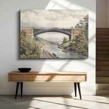 Limitless Design Thomas Girtin Demir Köprü Endüstri Manzarası Kanvas Tablo Sanat Tablosu Klasik Ressam Tablosu