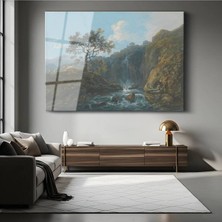 Limitless Design Joseph Mallord William Turner Şelale Doğa Manzarası Cam Tablo Hd Baskı Tablo