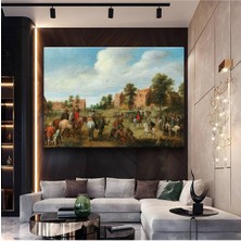 Limitless Design Joost Cornelisz Droochsloot Köy Meydanı Kırsal Manzara Kanvas Tablo Klasik Ressam Tablosu