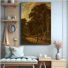 Limitless Design Meindert Hobbema Orman Yolu Doğa Patikası Kanvas Tablo Sanat Tablosu Klasik Ressam Tablosu