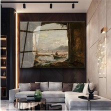 Limitless Design Joseph Mallord William Turner Mağara Deniz Manzarası Cam Tablo Dijital Baskı Duvar Tablosu
