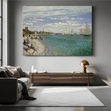 Limitless Design Claude Monet Sainte-Adresse Plajı Deniz Resmi Kanvas Tablo Sanat Tablosu Klasik Ressam Tablosu