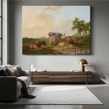 Limitless Design Aelbert Cuyp Çayırda Hayvanlar Kırsal Resmi Kanvas Tablo Sanat Tablosu Klasik Ressam Tablosu