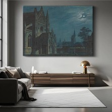 Limitless Design Karl Friedrich Schinkel Ay Işığı Katedral Resmi Kanvas Tablo Sanat Tablosu Klasik Ressam Tablosu