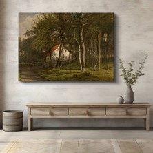 Limitless Design Jean-Baptiste-Camille Corot Orman Evi Doğa Manzarası Kanvas Tablo Klasik Ressam Tablosu