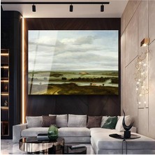 Limitless Design Jacob Van Ruisdael Geniş Ova Peyzaj Manzarası Cam Tablo Dijital Baskı Duvar Tablosu Dekor Tablo