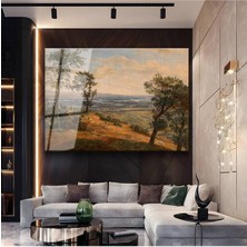 Limitless Design Jacob Van Ruisdael Geniş Ova Doğa Manzarası Cam Tablo Dijital Baskı Duvar Tablosu Dekor Tablo