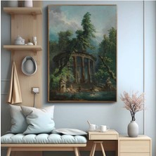 Limitless Design Hubert Robert Tivoli Sibyl Tapınağı Antik Kanvas Tablo Sanat Tablosu Klasik Ressam Tablosu