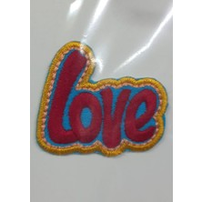 Emt Pazarlama Aplike Ütü Ile Yapışan Love Arma 4x2 cm