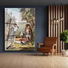 Limitless Design Walton Ford Kuş Ziyafeti Doğa Dijital Baskı Duvarı Cam Tablo Dijital Baskı Duvar Tablosu Dekor Tablo
